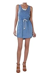 Cotton/Denim/Rayon Tank Mini Dress 