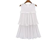 Chiffon Tank  Pleated Sequined Tiered  Dress With Ruffles