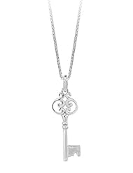 Boma Sterling Silver Victorian Key Necklace, 18 inches