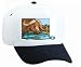 White Cap with water, buffalo, musk, pond, horns, ox, drinking