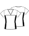 Tooniforms 'V-Neck Knit Panel Top' Scrub Top