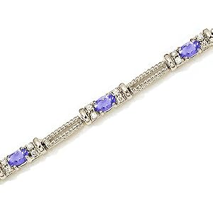 14kt White Gold Diamond and Tanzanite Bracelet 2.25ct TW* by