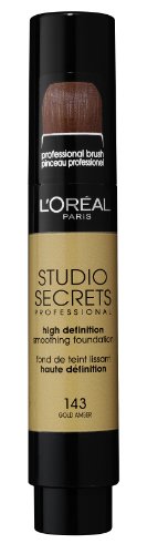 L'Or&eacute;al Paris Studio Secrets Foundation-Pinsel, 143 Gold Amber, 17 ml
