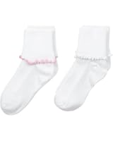 Jefferies Socks Big Girls' Seamless Ripple Edge Socks  (2-Pack)