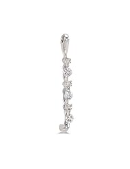 14K White Gold Diamond Dashing Diamonds Pendant (chain NOT included)