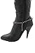 Women Western Fashion Boot Bracelet Gold Metal Chain Lion Coin Shoe Anklet Charm