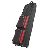 Golf Travel Bags Caddy (Black/Scarlet)