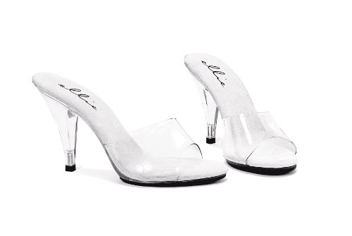 4 Inch Heel Women's Sexy High Heel Shoes Single Sole Evening Shoe Clear
