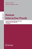 Human Interactive Proofs: Second International Workshop, HIP 2005, Bethlehem, PA, USA, May 19-20, 2005, Proceedings (Lecture Notes in Computer Science / Security and Cryptology)