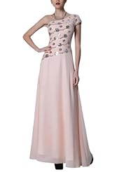 A-line Beaded Polyester One Shoulder Short Sleeves Cocktail Homecoming Dress/Pageant Dress/Prom Dress/Party Dress/Wedding Dress 