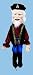 Pirate Captain Deluxe Full Body Puppet (S2538)