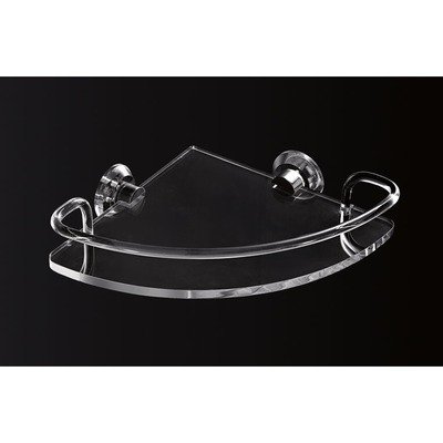 See Corner Shelf with Railing Towel Rack: Without