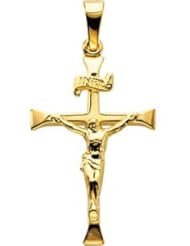 Crucifix Pendant 14K Gold Yellow R41175