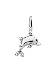 14K White Gold Diamond Dolphin Charm -- LIFETIME WARRANTY