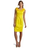 London Times Women's Ruffle Neck Sheath Dress