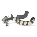 Black Steel Silver Inlay Jinglebob Mens Show Spur