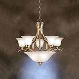 Kichler Antique Brass Chandelier 5 Light w 3 Light Center 2018AB