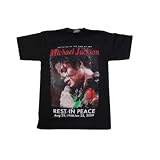Michael Jackson Rest in Peace Screen T Shirt - Black
