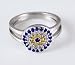 Celebrity Evil Eye Ring with Cz Stones