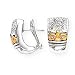 14K, SILVER AND DIAMOND CLIP EARRING D 0.38CTW