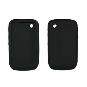 Black Soft Silicone Gel Skin Cover Case for BlackBerry Curve 8520 [Accessory Export Brand]