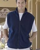 Harvard Square Mens Full-Zip Fleece Sleeveless Vest. HS149