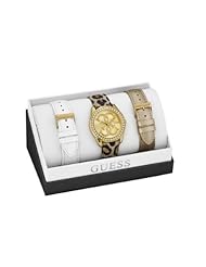 GUESS U0162L2 Womens Gold-Tone Dazzling Iconic Sport Box Set Watch