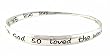 Bracelet - B156 - John 3:16 - God So Loved The World That He Gave His One and Only Son... ~ Silver Tone Metal