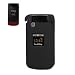 Hard Protector Skin Cover Cell Phone Case with belt clip for Samsung MyShot II R460 Cricket - BLACK
