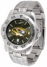 Missouri Tigers Sport Steel Band Ano-Chrome Men's Watch