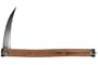 Sharpened Kama Knife with Wood Handle and Wooden Sheath