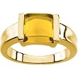 14K Yellow Gold Cabochon Citrine Ring