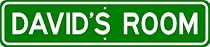 DAVID ROOM SIGN - Personalized Gift Boy or Girl, Aluminum