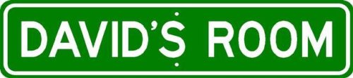 DAVID ROOM SIGN - Personalized Gift Boy or Girl, Aluminum