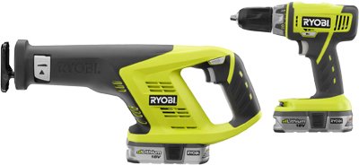 Factory Reconditioned Ryobi 18v Lithium-Ion ONE+ Compact Drill and Reciprocating Saw Kit ZRP833