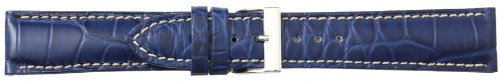 Mens 18mm Blue Genuine Alligator Leather Watch Strap Mens 18mm Blue Genuine Alligator Leather Watch Strap