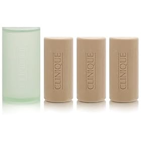 Clinique Facial Soap 3 Little Soaps - Oily Skin Formula with Dish Facial Soaps