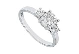 Three Stone Diamond Engagement Ring : Platinum - 1.00 CT Diamonds
