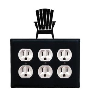 Monazite EOOO-119 Adirondack – Triple Outlet Electric Cover Powder Metal Coated