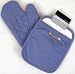 Solid Oven Mitt and Pot Holder Set-light blue