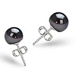 PearlsOnly Black 7-8mm AA Freshwater Pearl Earring Set