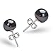 PearlsOnly Black 7.0-7.5mm AA Freshwater Cultured Pearl Earring Set