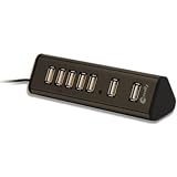 Macally TRIHUB7 Mini 7 Port USB 2.0 Hub with AC Adapter (Black)