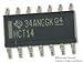 TEXAS INSTRUMENTS SN74HCT14D IC, HEX INVERTER, SCHMITT TRIGGER SOIC14 (10 pieces)