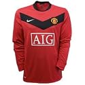 Manchester United Home Shirt 2009/10 - Long Sleeved - Kids