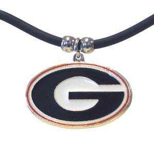 NCAA Georgia Bulldogs Rubber Cord Necklace