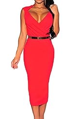 Polyester/Spandex Sleeveless Belted Wrap Checkered Print Spring Summer Winter Evening Dress/Midi Dress 