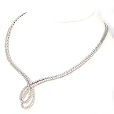 14K White Gold Double Loop Necklace by Morris & David