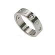 316L stainless steel ring with laser cut design and cubic zirconia stones - Width: 6mm (Sizes 6-14)