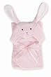 Bearington Baby Pink Bunny Hugs Hooded Towel